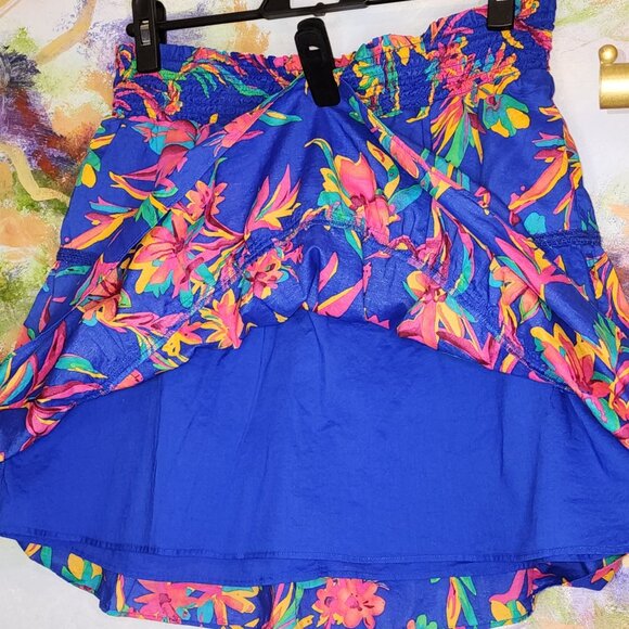 J.Crew Women's Floral Ruffle Mini Skirt Blue Multicolor Size M - Picture 3 of 4